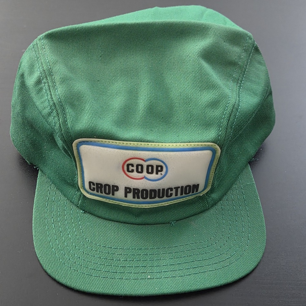 Vintage‎ CO-OP Crops Crop Production Hat K-Brand K-Products USA Sz 7 1/8 Green